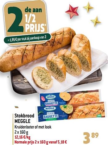 Promoties Stokbrood meggle - Meggle - Geldig van 27/12/2023 tot 02/07/2024 bij Smatch