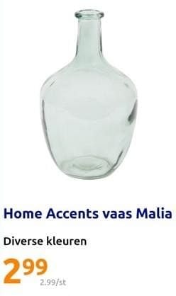 Promoties Home accents vaas malia - Home Accents - Geldig van 27/12/2023 tot 02/01/2024 bij Action