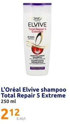 Promoties L`oréal elvive shampoo total repair 5 extreme - L'Oreal Paris - Geldig van 27/12/2023 tot 02/01/2024 bij Action