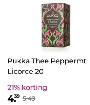Promoties Pukka thee peppermt licorce - Pukka - Geldig van 26/12/2023 tot 31/12/2023 bij Plein