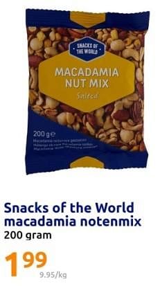 Promoties Snacks of the world macadamia notenmix - Snacks of the World - Geldig van 27/12/2023 tot 02/01/2024 bij Action