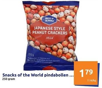 Promoties Snacks of the world pindabollen - Snacks of the World - Geldig van 27/12/2023 tot 02/01/2024 bij Action
