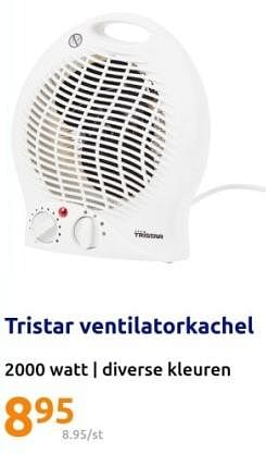 Promoties Tristar ventilatorkachel - Tristar - Geldig van 27/12/2023 tot 02/01/2024 bij Action