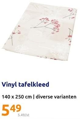 Promoties Vinyl tafelkleed - Huismerk - Action - Geldig van 27/12/2023 tot 02/01/2024 bij Action