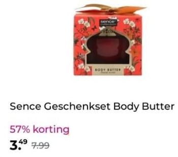 Promoties Sence geschenkset body butter - Sence - Geldig van 26/12/2023 tot 31/12/2023 bij Plein