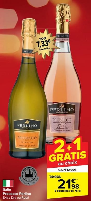 VIN MOUSSEUX ITALIEN - PROSECCO - 75 cl