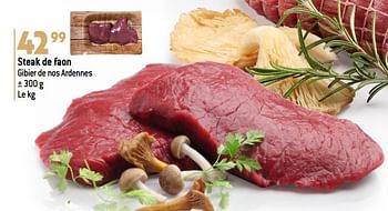 Promotions Steak de faon - Produit maison - Match - Valide de 06/12/2023 à 31/12/2023 chez Match