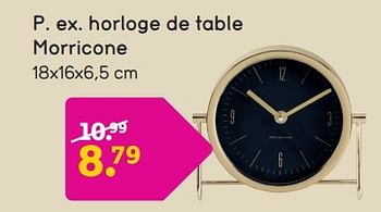 Promotions . horloge de table morricone - Produit maison - Leen Bakker - Valide de 28/11/2023 à 02/01/2024 chez Leen Bakker