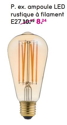 Promotions Ampoule led rustique à filament e27 - Produit maison - Leen Bakker - Valide de 28/11/2023 à 02/01/2024 chez Leen Bakker