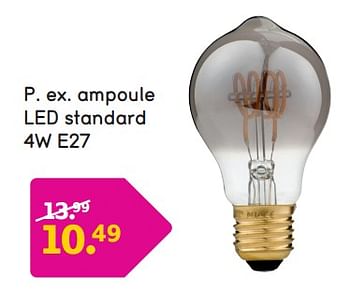 Promotions Ampoule led standard 4w e27 - Produit maison - Leen Bakker - Valide de 28/11/2023 à 02/01/2024 chez Leen Bakker