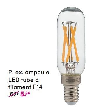 Promotions Ampoule led tube à filament e14 - Produit maison - Leen Bakker - Valide de 28/11/2023 à 02/01/2024 chez Leen Bakker