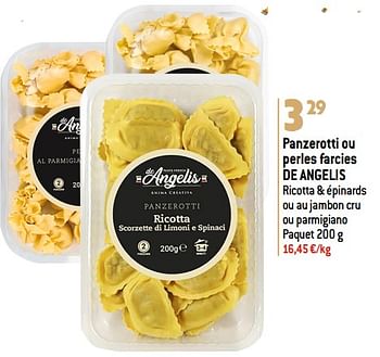 Promotions Panzerotti ou perles farcies de angelis - de Angelis - Valide de 06/12/2023 à 31/12/2023 chez Match