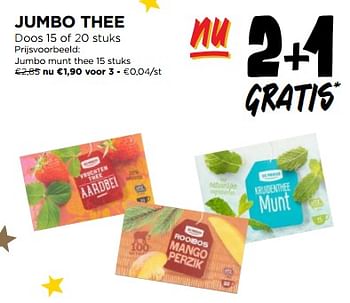 Promoties Jumbo munt thee - Huismerk - Jumbo - Geldig van 27/12/2023 tot 02/01/2024 bij Jumbo