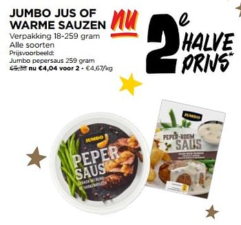 Promoties Jumbo pepersaus - Huismerk - Jumbo - Geldig van 27/12/2023 tot 02/01/2024 bij Jumbo