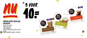 Promoties Nescaf dolce gusto cafe au lait - Nescafe - Geldig van 27/12/2023 tot 02/01/2024 bij Jumbo