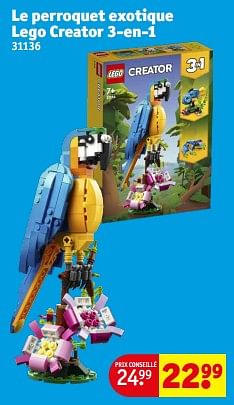 Promotions Le perroquet exotique lego creator 3-en-1 - Lego - Valide de 26/12/2023 à 31/12/2023 chez Kruidvat