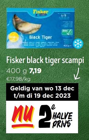 Promoties Fisker black tiger scampi - Fisker - Geldig van 06/12/2023 tot 02/01/2024 bij Jumbo