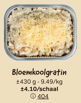 Promoties Bloemkoolgratin - Huismerk - Bon'Ap - Geldig van 08/11/2023 tot 02/01/2024 bij Bon'Ap