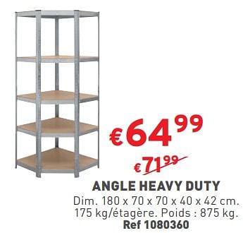 Promotions Angle heavy duty - Produit maison - Trafic  - Valide de 27/12/2023 à 31/12/2023 chez Trafic