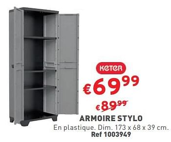 Promotions Armoire stylo - Keter - Valide de 27/12/2023 à 31/12/2023 chez Trafic