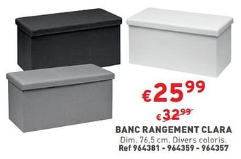 Promotions Banc rangement clara - Produit maison - Trafic  - Valide de 27/12/2023 à 31/12/2023 chez Trafic