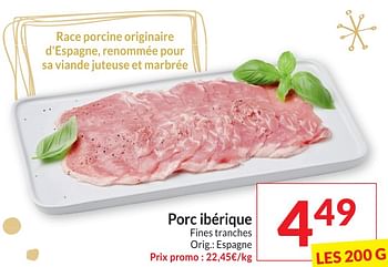 Promotions Porc ibérique - Produit maison - Intermarche - Valide de 26/12/2023 à 31/12/2023 chez Intermarche