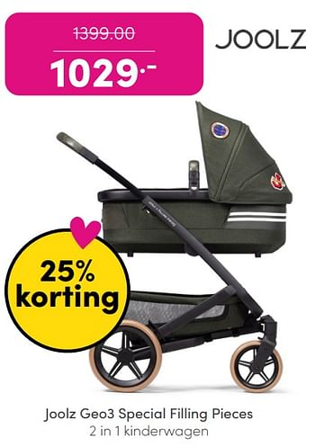 Promoties Joolz geo3 special filling pieces 2 in 1 kinderwagen - Joolz - Geldig van 26/12/2023 tot 05/01/2024 bij Baby & Tiener Megastore