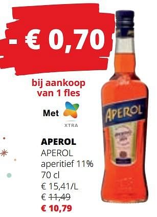 Promoties Aperol aperol aperitief - Aperol - Geldig van 07/12/2023 tot 03/01/2024 bij Spar (Colruytgroup)