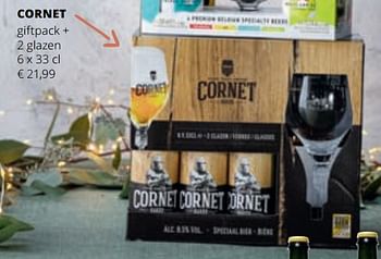 Promoties Cornet giftpack + 2 glazen - Cornet  - Geldig van 07/12/2023 tot 03/01/2024 bij Spar (Colruytgroup)