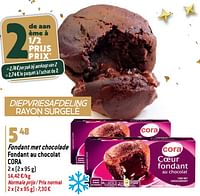 Promoties Fondant met chocolade fondant au chocolat cora - Huismerk - Match - Geldig van 27/12/2023 tot 02/07/2024 bij Match