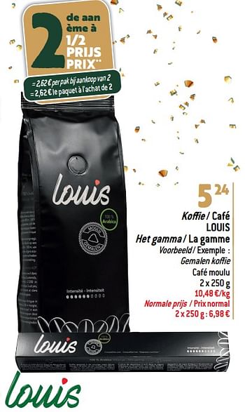 Promotions Koffie - café louis - Louis - Valide de 27/12/2023 à 02/07/2024 chez Match