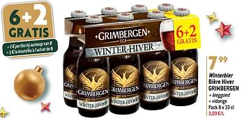 Promotions Winterbier bière hiver grimbergen - Grimbergen - Valide de 27/12/2023 à 02/07/2024 chez Match