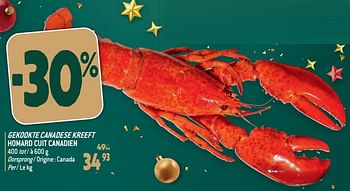 Promoties Gekookte canadese kreeft homard cuit canadien - Huismerk - Match - Geldig van 20/12/2023 tot 02/01/2024 bij Match