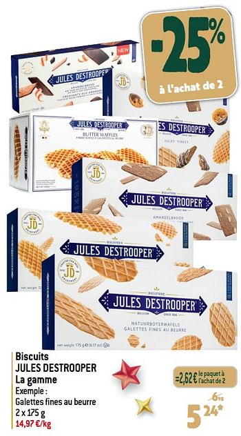 Promoties Biscuits jules destrooper - Jules Destrooper - Geldig van 27/12/2023 tot 02/07/2024 bij Smatch