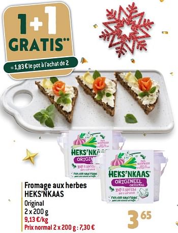 Promoties Fromage aux herbes heks’nkaas - Heks'n Kaas - Geldig van 27/12/2023 tot 02/07/2024 bij Smatch