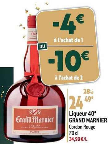 Promoties Liqueur 40° grand marnier - Grand Marnier - Geldig van 27/12/2023 tot 02/07/2024 bij Smatch