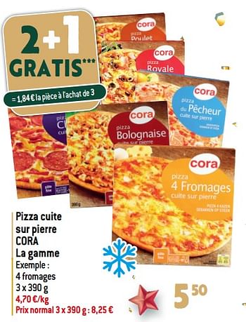 Promoties Pizza cuite sur pierre cora - Huismerk - Smatch - Geldig van 27/12/2023 tot 02/07/2024 bij Smatch