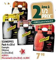 Promotions Schweppes hibiscus - Schweppes - Valide de 27/12/2023 à 02/07/2024 chez Smatch