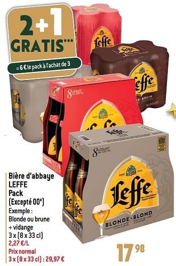 Promotions Bière d’abbaye leffe - Leffe - Valide de 27/12/2023 à 02/07/2024 chez Match