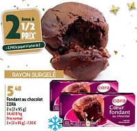 Promotions Fondant au chocolat cora - Produit maison - Match - Valide de 27/12/2023 à 02/07/2024 chez Match