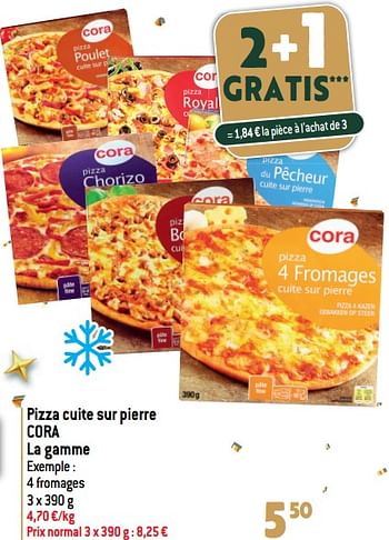 Promoties Pizza cuite sur pierre cora - Huismerk - Match - Geldig van 27/12/2023 tot 02/07/2024 bij Match