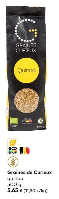 Promotions Graines de curieux quinoa - Graines de Curieux - Valide de 06/12/2023 à 02/01/2024 chez Bioplanet