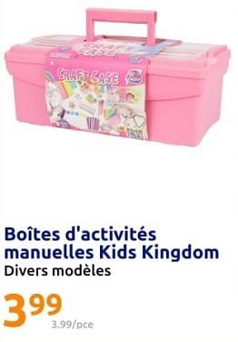 Promotions Boites d`activités manuelles kids kingdom - Produit Maison - Action - Valide de 27/12/2023 à 02/01/2024 chez Action