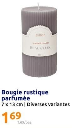 Promotions Bougie rustique parfumée - Produit Maison - Action - Valide de 27/12/2023 à 02/01/2024 chez Action