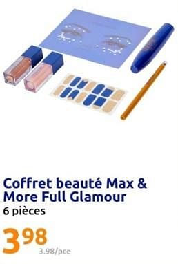 Promotions Coffret beauté max + more full glamour - Max&More - Valide de 27/12/2023 à 02/01/2024 chez Action