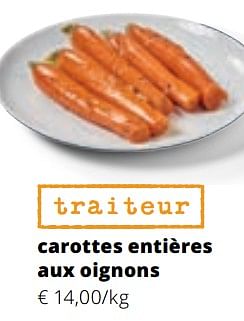 Promoties Carottes entières aux oignons - Huismerk - Spar Retail - Geldig van 07/12/2023 tot 03/01/2024 bij Spar (Colruytgroup)