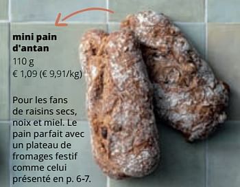 Promotions Mini pain d`antan - Produit Maison - Spar Retail - Valide de 07/12/2023 à 03/01/2024 chez Spar (Colruytgroup)