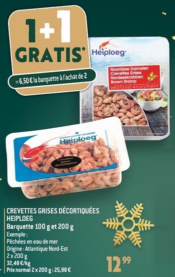Promotions Crevettes grises décortiquées heiploeg - Heiploeg - Valide de 20/12/2023 à 02/01/2024 chez Match
