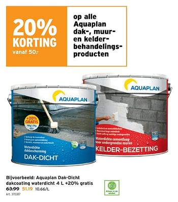 Promoties Aquaplan dak-dicht dakcoating waterdicht - Aquaplan - Geldig van 20/12/2023 tot 02/01/2024 bij Gamma