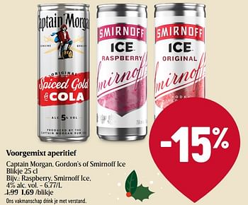 Promoties Raspberry smirnoff ice - Smirnoff - Geldig van 28/12/2023 tot 03/01/2024 bij Delhaize